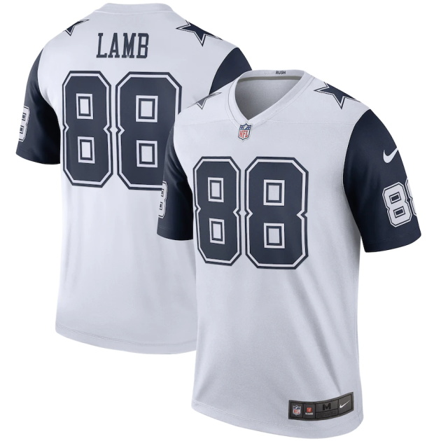 mens nike ceedee lamb white dallas cowboys 2nd alternate legend jersey